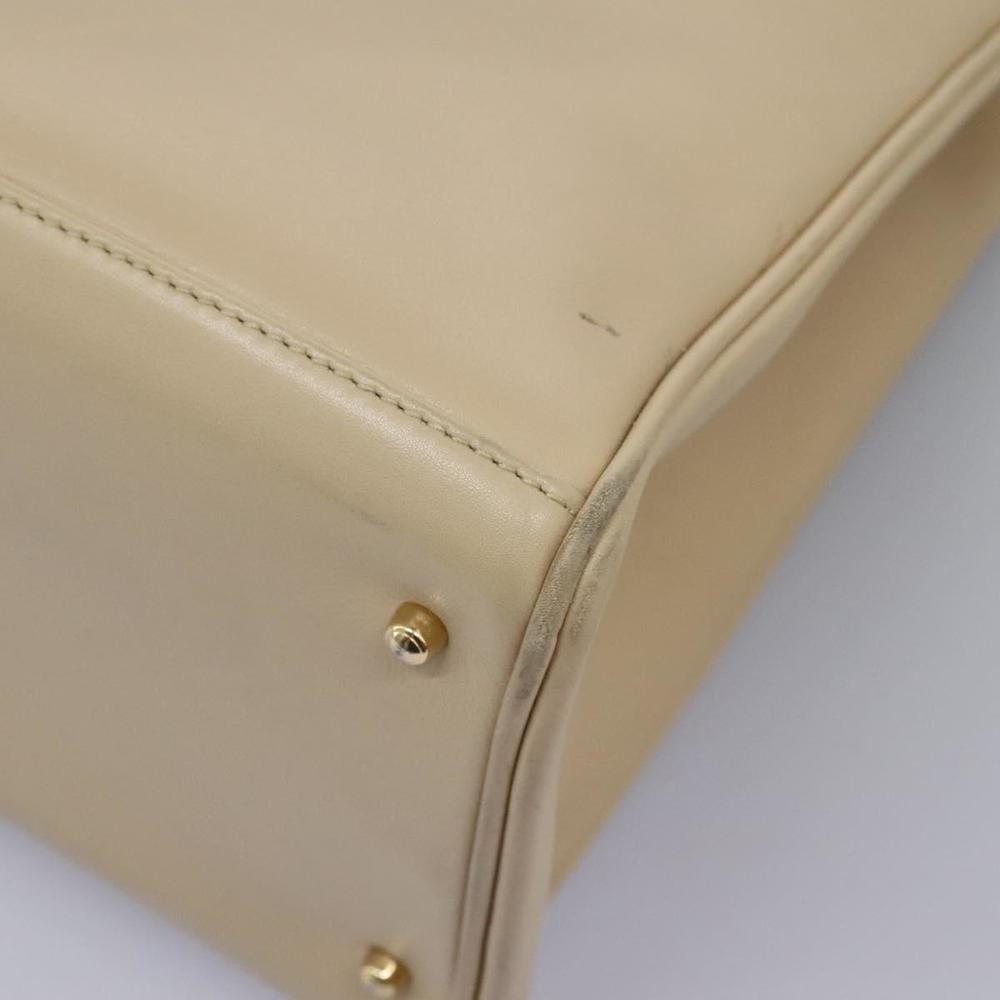 GUCCI Bamboo Hand Bag Leather 2way Beige Gold 002 2855 0322 0 Auth 118505 - Picture 14 of 16